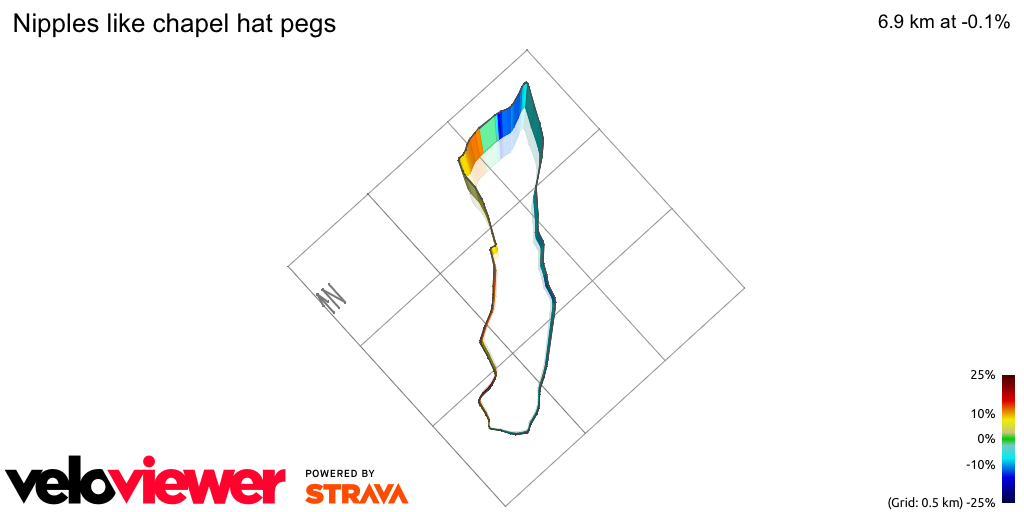3D Elevation profile image for Nipples like chapel hat pegs