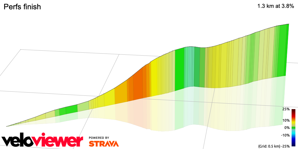 3D Elevation profile image for Perfs finish