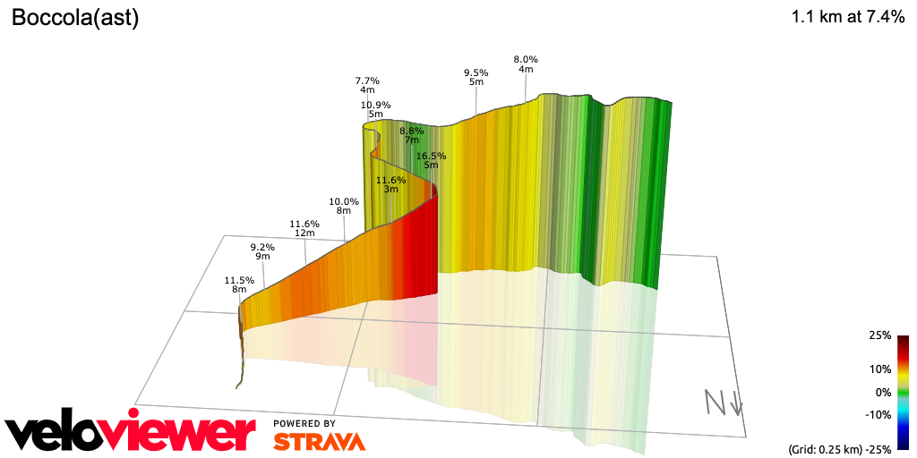 3D Elevation profile image for Boccola(ast)