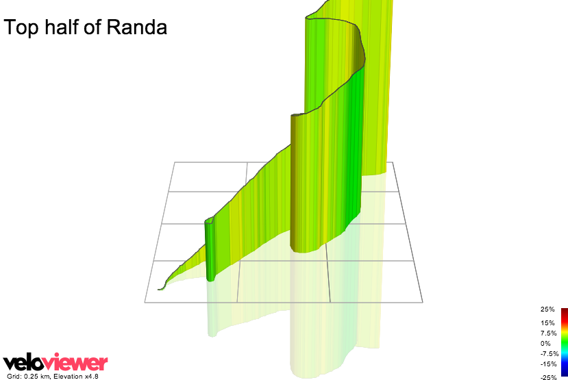 3D Elevation profile image for Top half of Randa