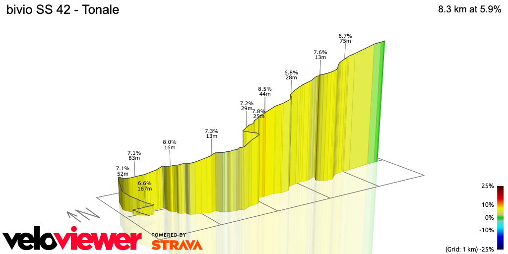 3D Elevation profile image for bivio SS 42 - Tonale