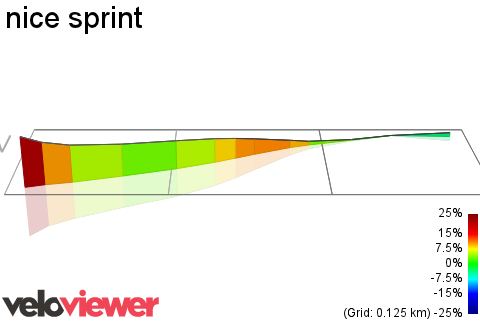 3D Elevation profile image for nice sprint