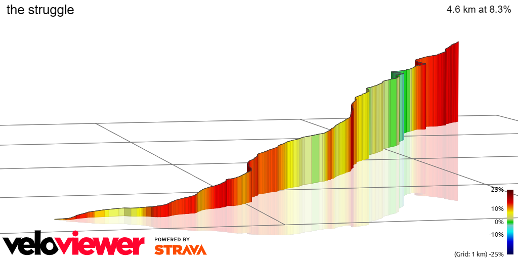 3D Elevation profile image for the struggle