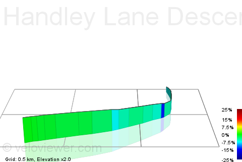 3D Elevation profile image for Handley Lane Descent