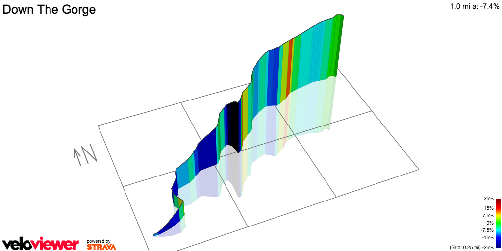 3D Elevation profile image for Down The Gorge