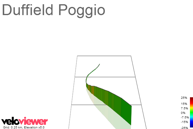 3D Elevation profile image for Duffield Poggio