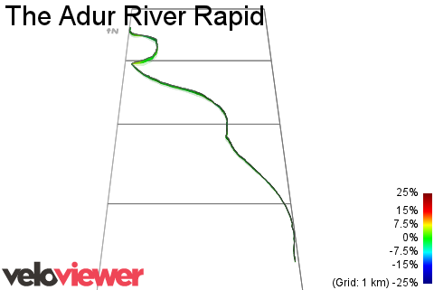 3D Elevation profile image for The Adur River Rapid