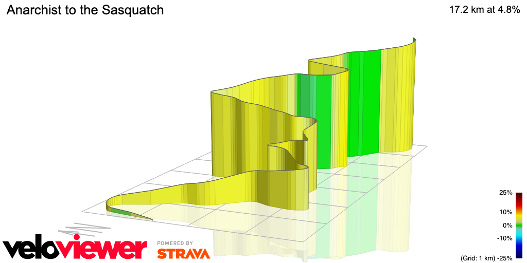 3D Elevation profile image for Anarchist to the Sasquatch