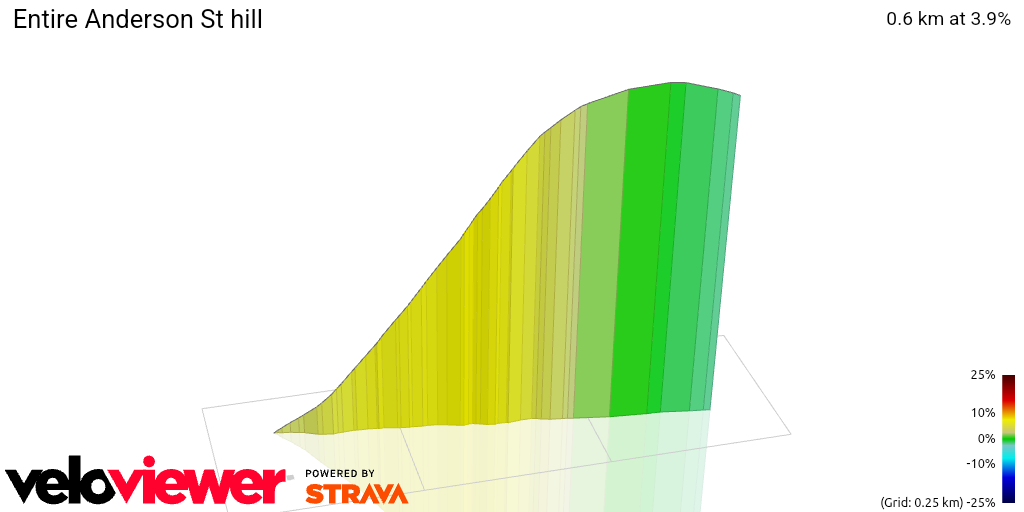 3D Elevation profile image for Entire Anderson St hill