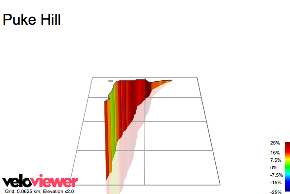3D Elevation profile image for Puke Hill