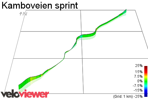 3D Elevation profile image for Kamboveien sprint