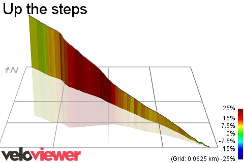 3D Elevation profile image for Up the steps