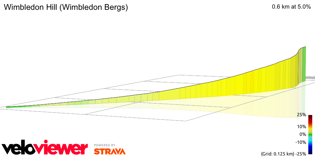 3D Elevation profile image for Wimbledon Hill (Wimbledon Bergs)