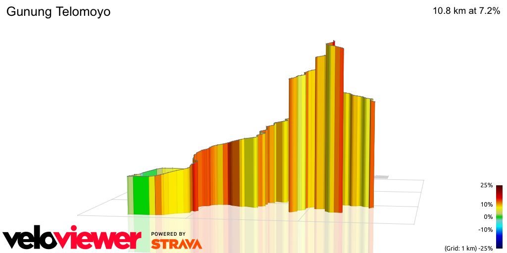 3D Elevation profile image for Gunung Telomoyo