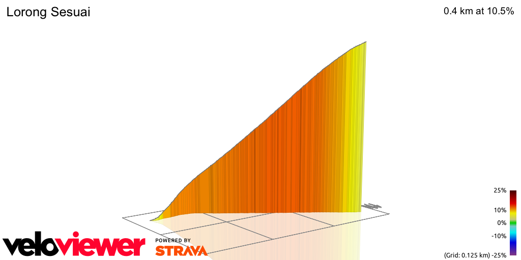 3D Elevation profile image for Lorong Sesuai