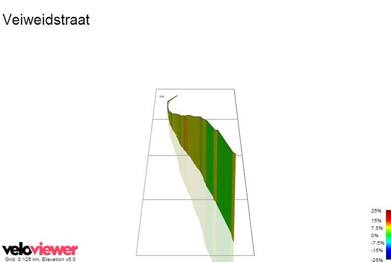 3D Elevation profile image for Veiweidstraat