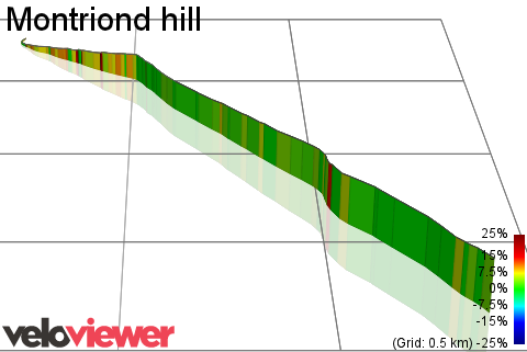 3D Elevation profile image for Montriond hill