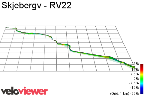 3D Elevation profile image for Skjebergv - RV22