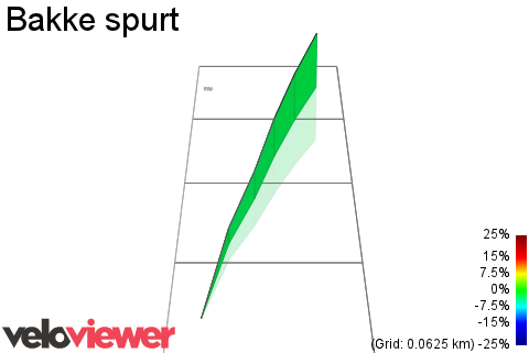 3D Elevation profile image for Bakke spurt