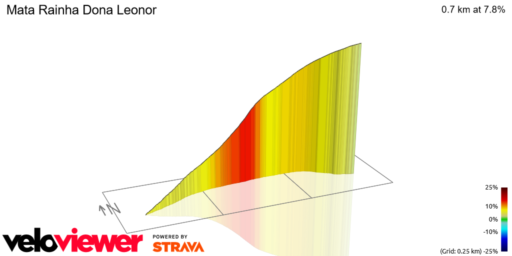 3D Elevation profile image for Mata Rainha Dona Leonor