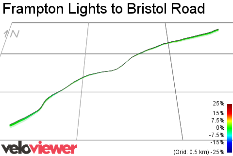 3D Elevation profile image for Frampton Lights to Bristol Road