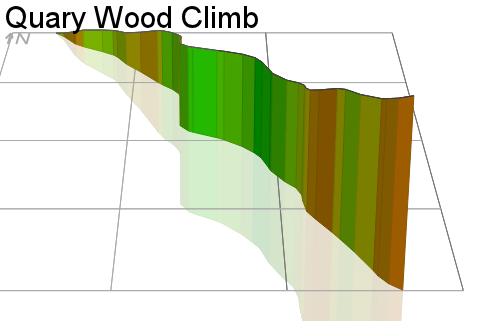 3D Elevation profile image for Quary Wood Climb