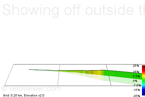 3D Elevation profile image for Showing off outside the pub