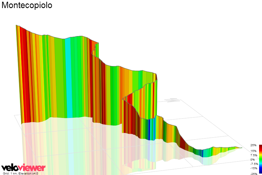 3D Elevation profile image for Montecopiolo