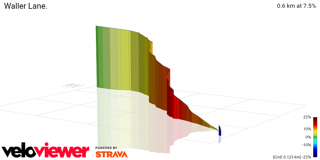 3D Elevation profile image for Waller Lane.
