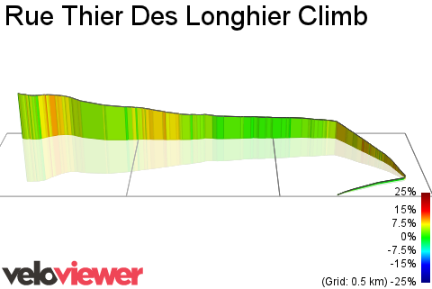 3D Elevation profile image for Rue Thier Des Longhier Climb