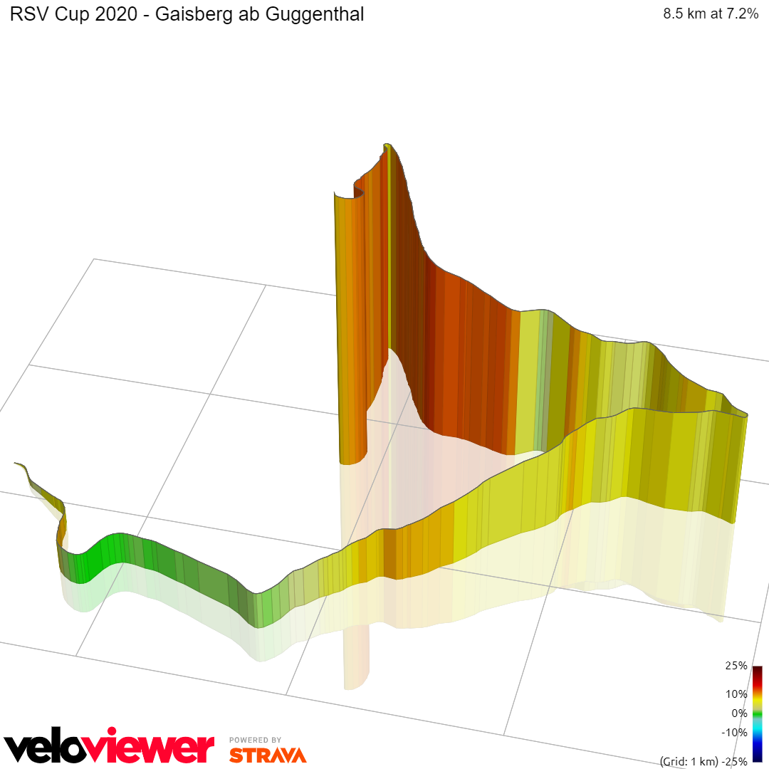 3D Elevation profile image for RSV Cup 2020 - Gaisberg ab Guggenthal