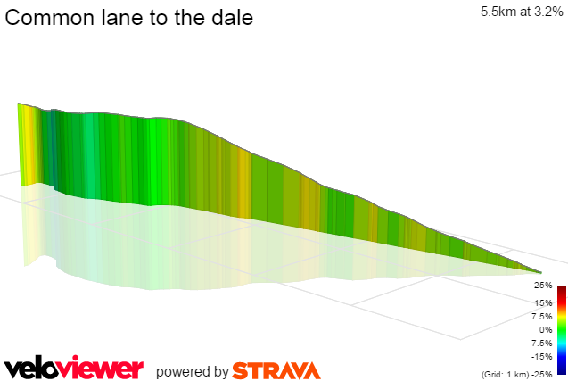 3D Elevation profile image for Common lane to the dale