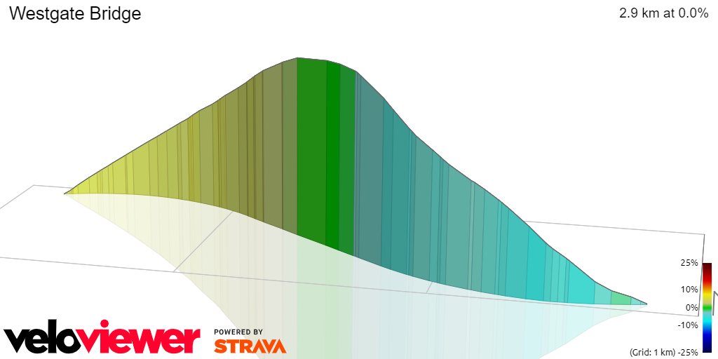 3D Elevation profile image for Westgate Bridge 