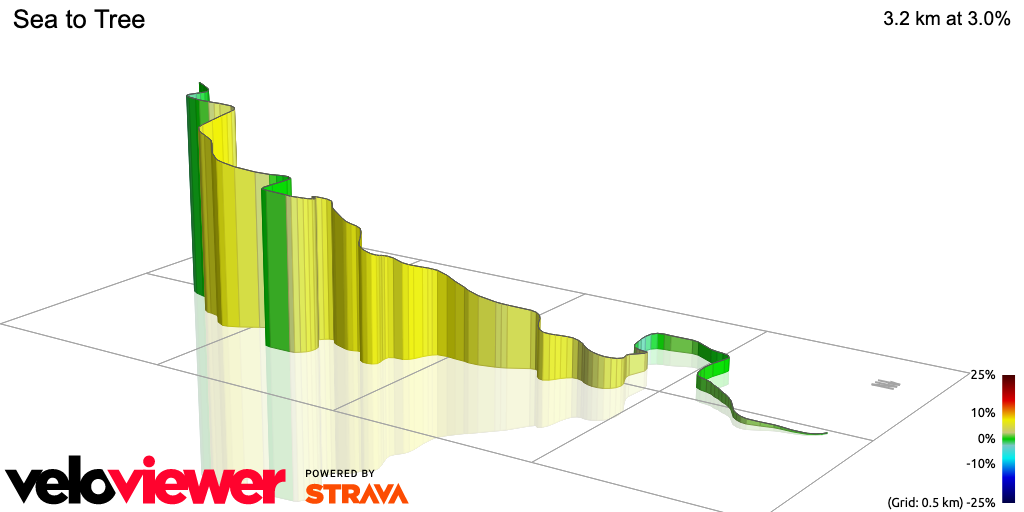 3D Elevation profile image for Sea to Tree