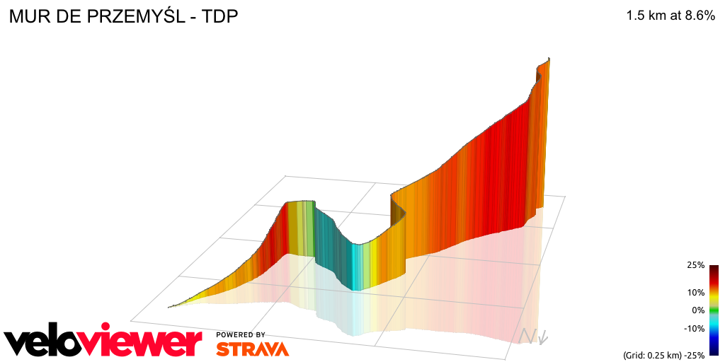 3D Elevation profile image for MUR DE PRZEMYŚL - TDP