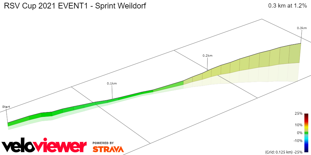 3D Elevation profile image for RSV Cup 2021 EVENT1 - Sprint Weildorf