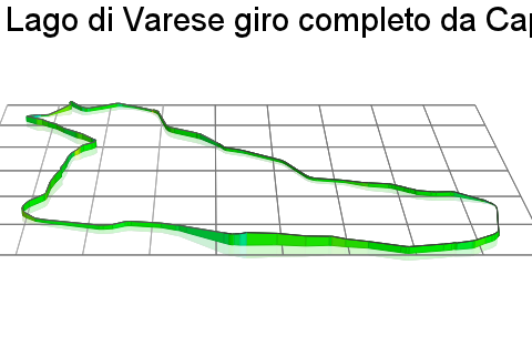 3D Elevation profile image for Lago di Varese giro completo da Capolago senso orario