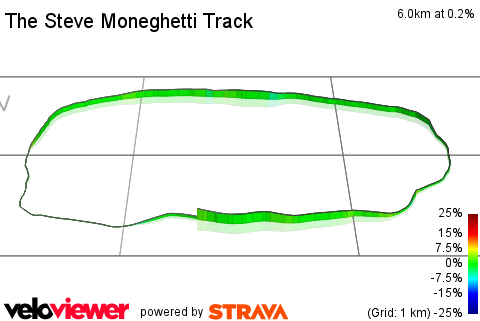 3D Elevation profile image for The Steve Moneghetti Track