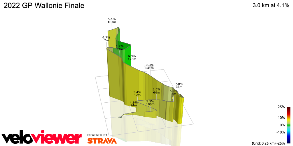 3D Elevation profile image for 2022 GP Wallonie Finale
