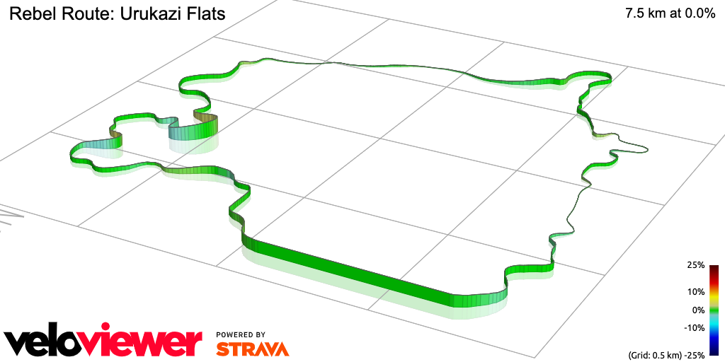 3D Elevation profile image for Rebel Route: Urukazi Flats