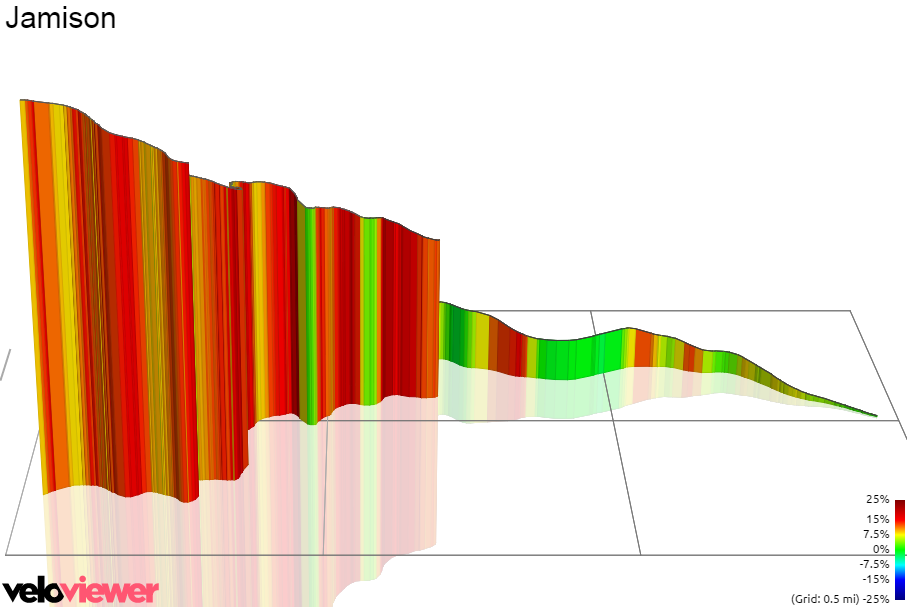 3D Elevation profile image for Jamison