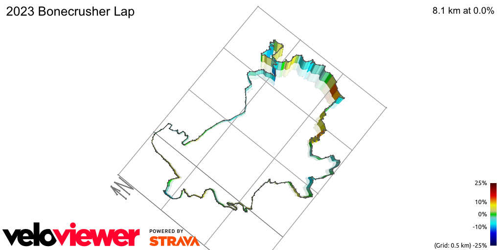 3D Elevation profile image for 2023 Bonecrusher Lap