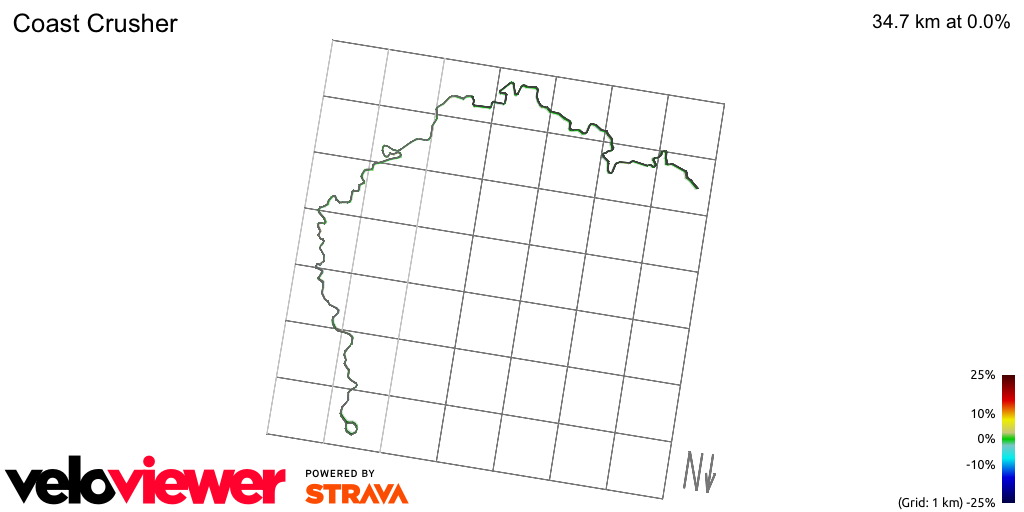 3D Elevation profile image for Coast Crusher
