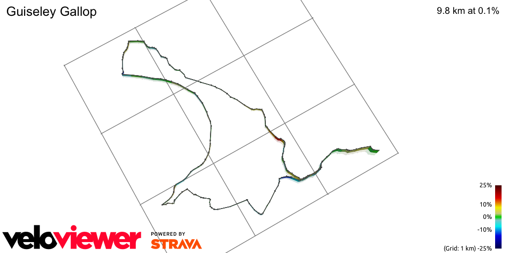 3D Elevation profile image for Guiseley Gallop