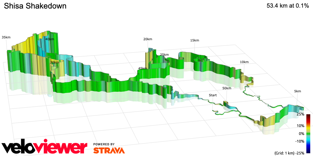 3D Elevation profile image for Shisa Shakedown