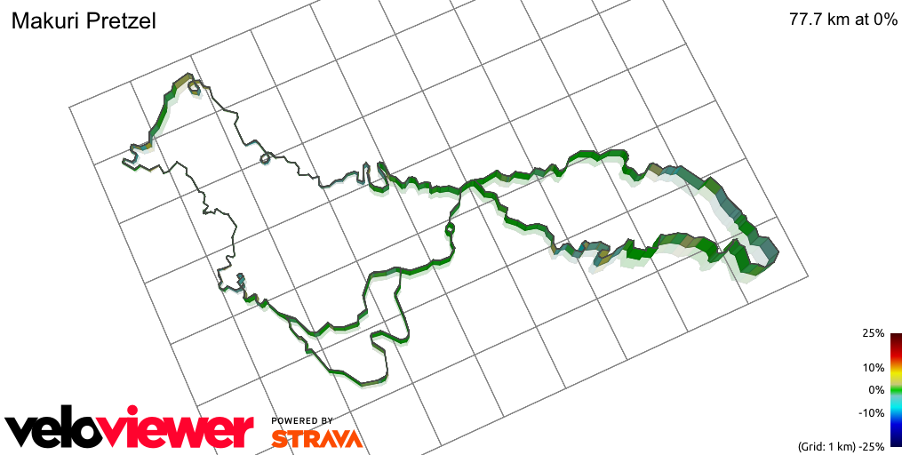 3D Elevation profile image for Makuri Pretzel