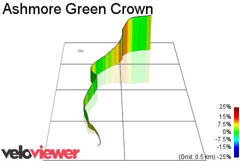3D Elevation profile image for Ashmore Green Crown