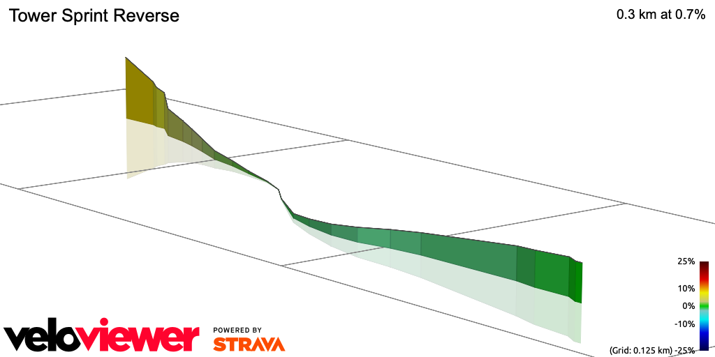 3D Elevation profile image for Tower Sprint Reverse