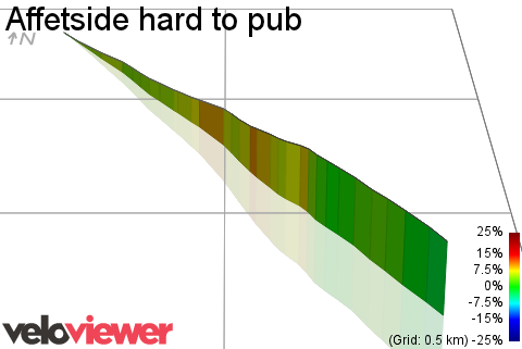 3D Elevation profile image for Affetside hard to pub