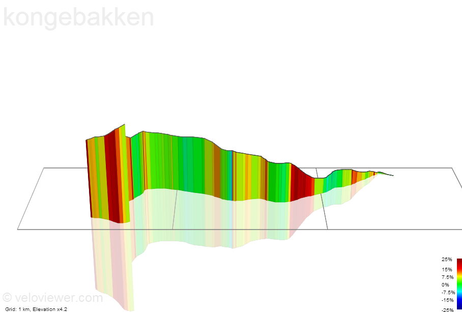 3D Elevation profile image for kongebakken